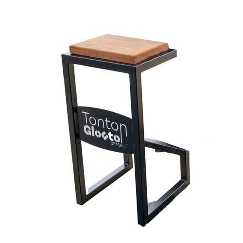 Tabouret de bar contemporain - FBC-TONTON GLOUTON - en bois / avec piètement en métal / cantilever