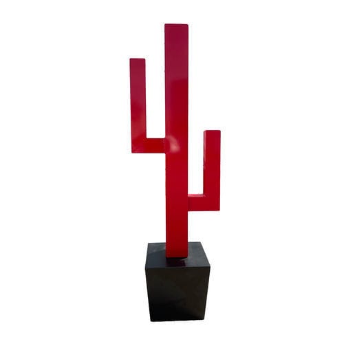 Sculpture en acier corten - Cactus - FBC-TONTON GLOUTON - d'extérieur / au sol / rouge