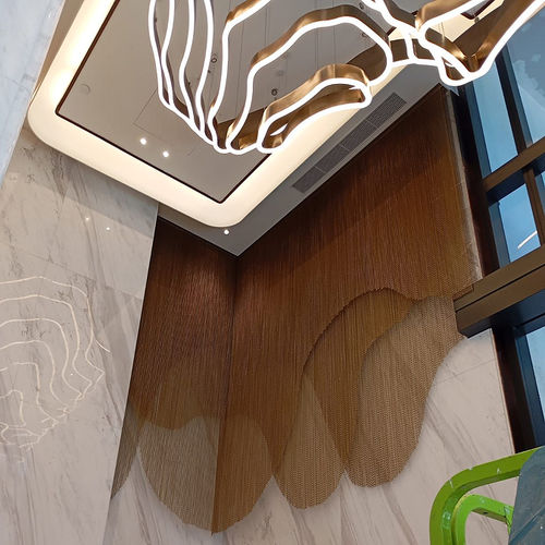 Rideau chaînette - QKCLC-04 Sand-Matte - HEBEI JOINWIN ARCHITECTURAL DESIGN CO.,LTD - uni / aluminium