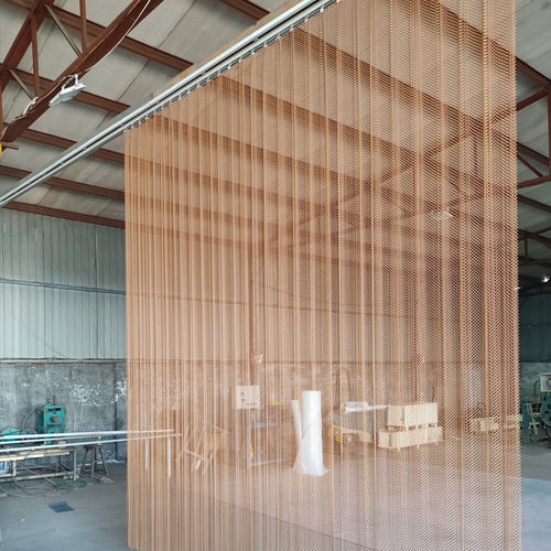 Rideau en maille métallique - QKMCD-04 - HEBEI JOINWIN ARCHITECTURAL DESIGN CO.,LTD - uni / en aluminium / en cuivre