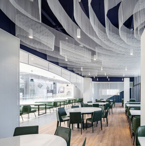 Rideau en maille métallique - QKMCD-10 - HEBEI JOINWIN ARCHITECTURAL DESIGN CO.,LTD - multicolore / personnalisable / aluminium