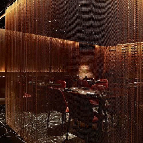 Rideau en maille métallique - QKMCD-12 - HEBEI JOINWIN ARCHITECTURAL DESIGN CO.,LTD - uni / en aluminium / en cuivre