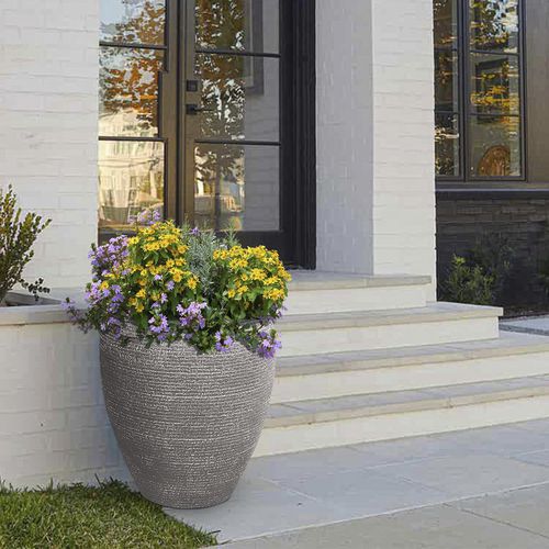 Pot de jardin en fibre de verre - RCW-4003 - Guangdong Ronglin New Material technology .Co.,Ltd - en béton / rond / résistant aux UV