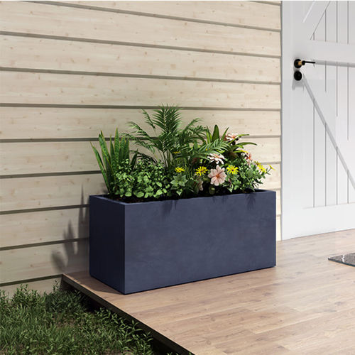 Jardinière en fibre de verre - RF2028 A/B - Guangdong Ronglin New Material technology .Co.,Ltd - en béton / rectangulaire / 100% recyclable