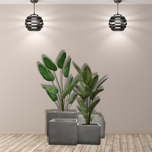 Jardinière en fibre de verre - RF-0006 - Guangdong Ronglin New Material technology .Co.,Ltd - en béton / carrée / sur mesure