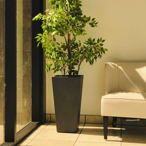 Pot de jardin en fibre de verre - RF-2008 - Guangdong Ronglin New Material technology .Co.,Ltd - en béton / carré / résistant aux UV