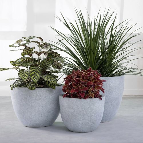 Jardinière en fibre de verre - RC-1004 - Guangdong Ronglin New Material technology .Co.,Ltd - en béton / ronde / sur mesure