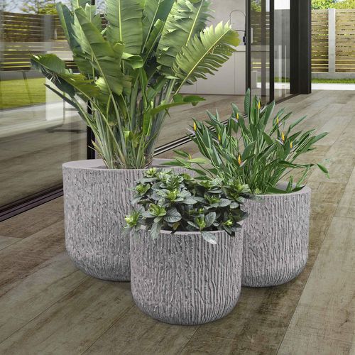 Jardinière en fibre de verre - RCW-4002 - Guangdong Ronglin New Material technology .Co.,Ltd - en béton / ronde / sur mesure