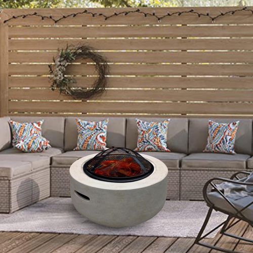 Brasero de jardin à bois - HLT-1002 - Guangdong Ronglin New Material technology .Co.,Ltd - en métal / en béton / rond