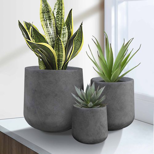 Jardinière en fibre de verre - RC-1007 - Guangdong Ronglin New Material technology .Co.,Ltd - en béton / ronde / sur mesure