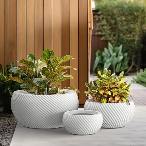 Jardinière en fibre de verre - RFW-4042 - Guangdong Ronglin New Material technology .Co.,Ltd - en béton / ronde / sur mesure
