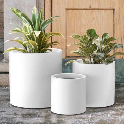 Jardinière en fibre de verre - RC-1005 - Guangdong Ronglin New Material technology .Co.,Ltd - en béton / ronde / sur mesure