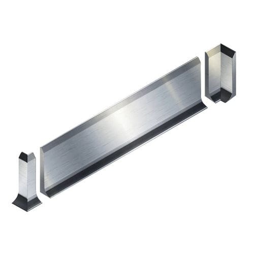 Plinthe argentée - Vibroser - en inox / rectangulaire / décorative