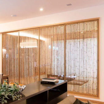 Brise-vue en bambou - V Series - TAKEROKU Co.,Ltd - aspect bois / de séparation