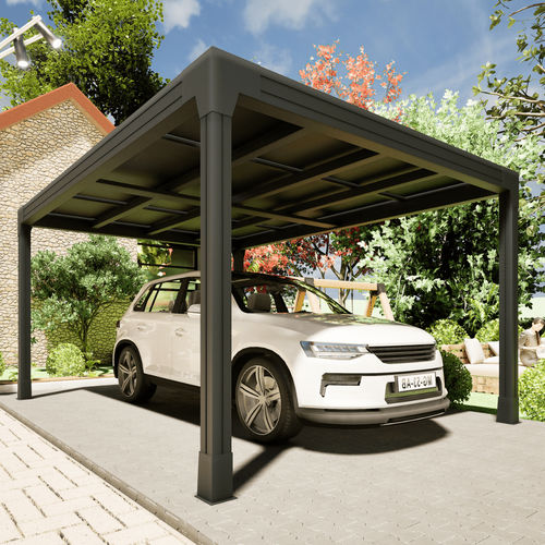 Carport pour parking - Produtia - préfabriqué / solaire / sur mesure