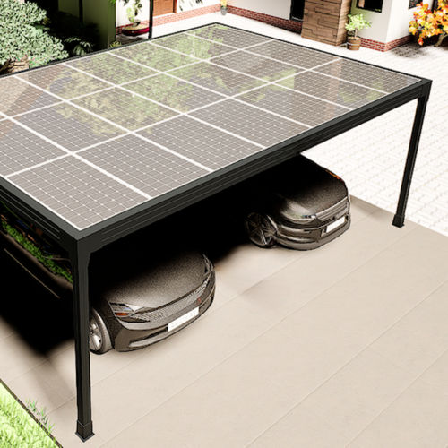 Abri de voiture solaire - Produtia - pour parking / sur mesure / préfabriqué