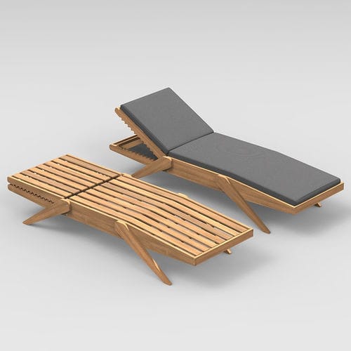 Bain de soleil contemporain - LA CROCO - MADE INFINE - en bois exotique / en bois exotique / en cumaru
