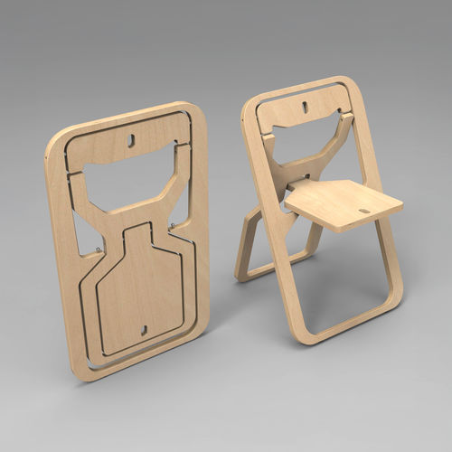 Chaise contemporaine - INFINE - MADE INFINE - d'intérieur / en contreplaqué / avec piètement en contreplaqué