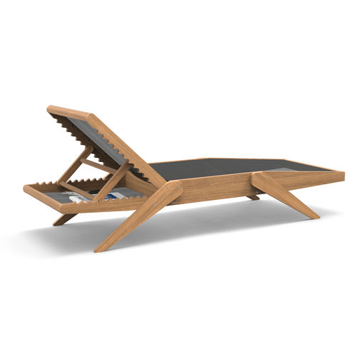 Bain de soleil contemporain - LA CROCO - MADE INFINE - en toile / en bois exotique / en cumaru