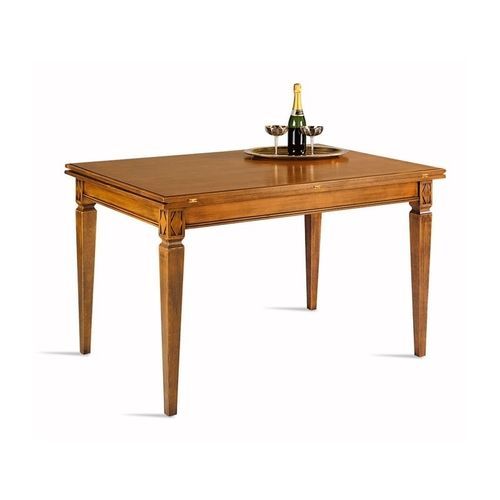 Table à manger de style Directoire - 3374 VILLA BORGHESE - Bordini arredamenti - en placage de bois / avec piètement en hêtre / rectangulaire