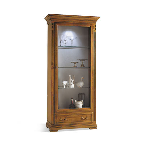 Vitrine de style Directoire - 7372 Villa Borghese - Bordini arredamenti - en cerisier / en placage de bois / éclairée