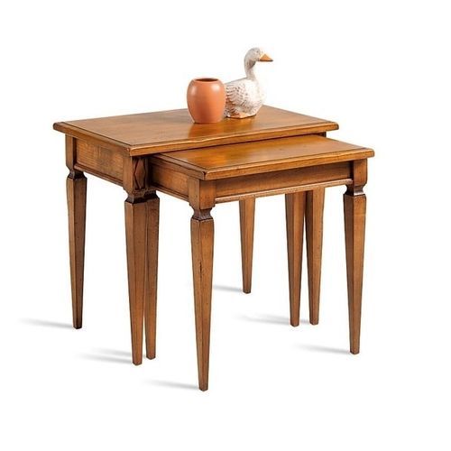 Table gigogne de style Directoire - 3373 Villa Borghese - Bordini arredamenti - en placage de bois / en tilleul / avec piètement en hêtre