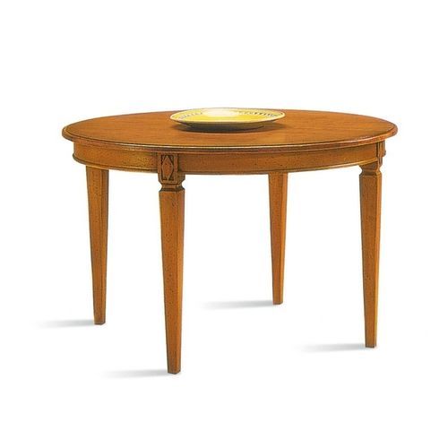 Table à manger de style Directoire - 3375 Villa Borghese - Bordini arredamenti - en placage de bois / en cerisier / avec piètement en hêtre