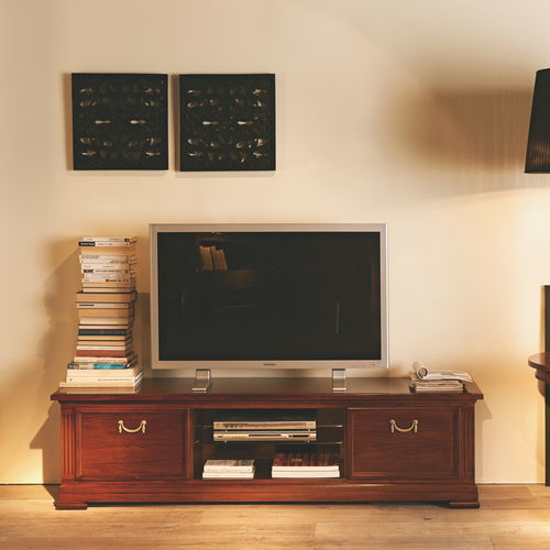 Meuble TV de style Directoire - 5378 Villa Borghese - Bordini arredamenti - lowboard / avec tiroirs / avec étagères