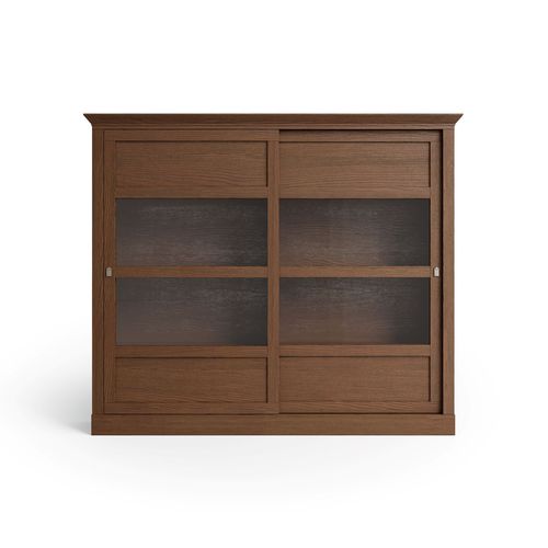 Vitrine contemporaine - 7481 Gloria - Bordini arredamenti - en verre / en frêne / en bois massif