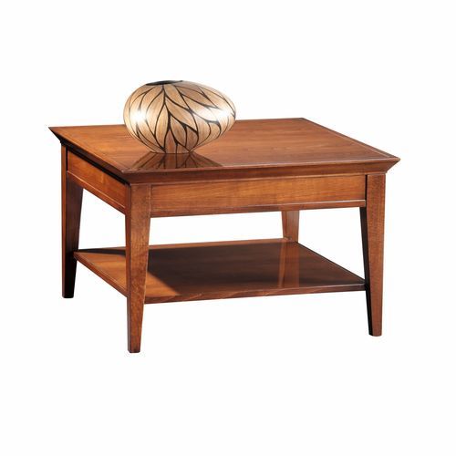 Table basse classique - 3407 Sophia - Bordini arredamenti - en placage de bois / en cerisier / avec piètement en hêtre