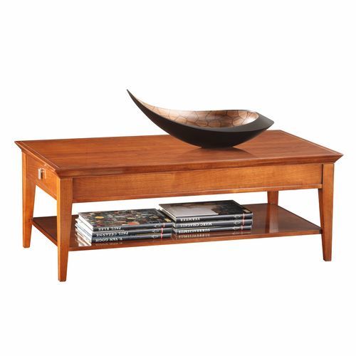 Table basse classique - 3408 Sophia - Bordini arredamenti - en bois massif / en placage de bois / en cerisier