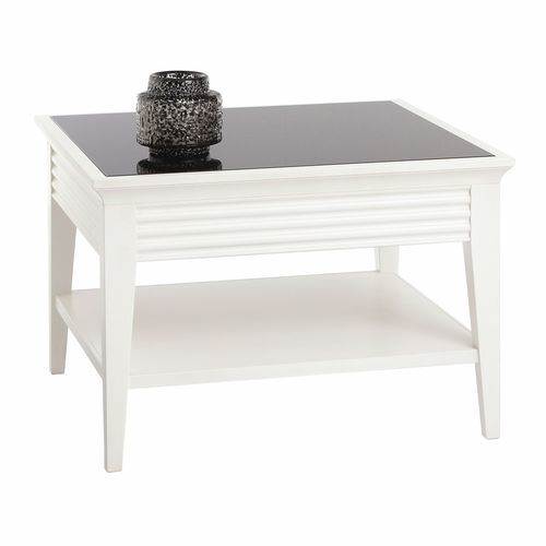 Table d'appoint classique - 3233 Luna - Bordini arredamenti - en placage de bois / en cerisier / en verre trempé