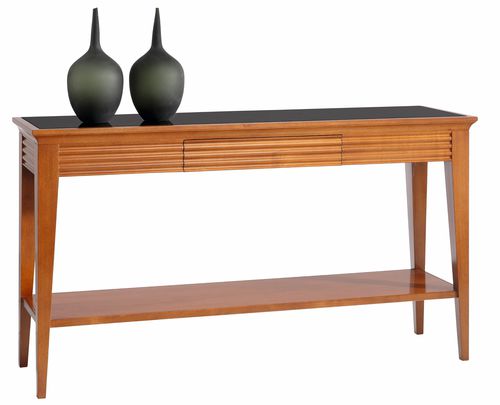 Console classique - 4231 Luna - Bordini arredamenti - en placage de bois / en cerisier / en verre trempé