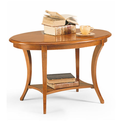Table basse classique - H3468 Friedrich - Bordini arredamenti - en cerisier / avec piètement en cerisier / ovale