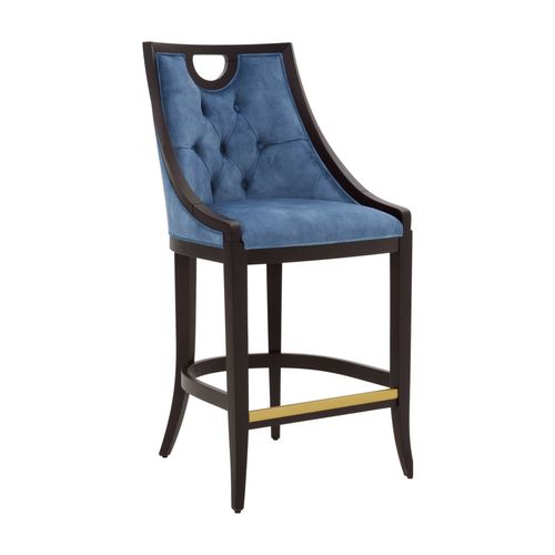 Chaise de bar classique - H1829 Giotto - Bordini arredamenti - de cuisine / en cuir / en tissu