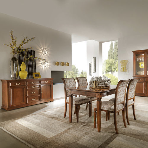 Buffet de style Directoire - 7370 VILLA BORGHESE - Bordini arredamenti - en placage de bois / en cerisier / avec tiroirs