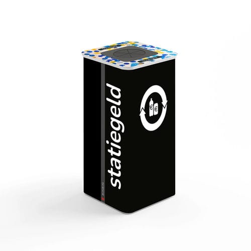 Poubelle en plastique recyclé - Globular 90×1 Returnable - BINBINgroup - en acier à revêtement par poudre / de tri sélectif / d'intérieur