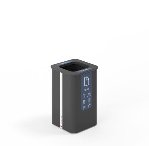Poubelle publique - Globular 40×1 - BINBINgroup - de tri sélectif / sur piétement / en acier à revêtement par poudre