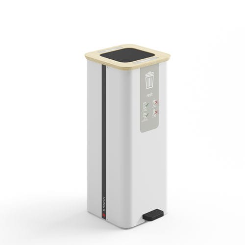 Poubelle publique - Pedal 60×1 - BINBINgroup - de tri sélectif / en acier à revêtement par poudre / en MDF laqué