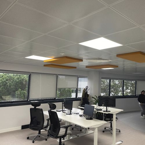 Panneau acoustique pour plafond - OFFICE 1 - Smartfox - en bois / en laine minérale / en tissu