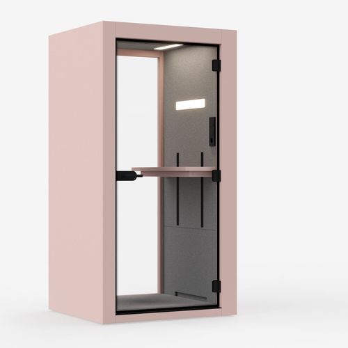 Bureau POD avec éclairage intégré - VETROSPACE XS - VETROSPACE - acoustique / assis-debout / modulable
