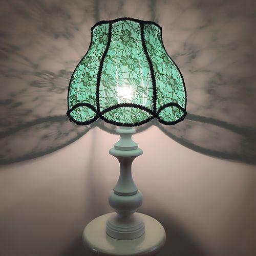 Lampe de table - Osaka 04 - DelightLamps - en tissu / en bois / Art Déco