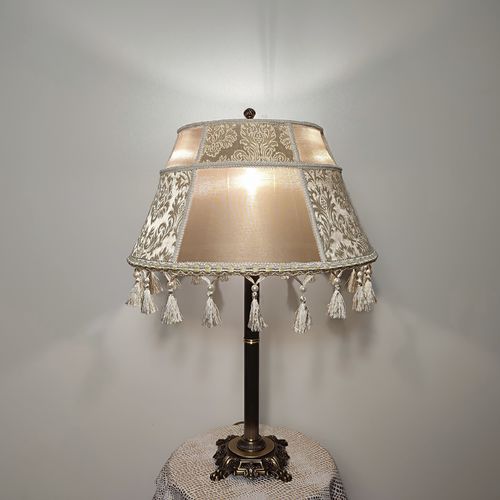 Lampe de table - Baltimore 03 - DelightLamps - en laiton / en bronze / en tissu