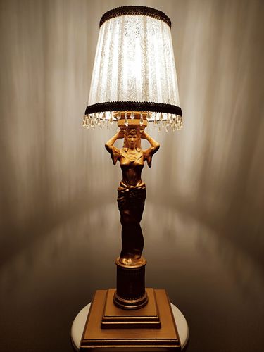 Lampe de table - Monte Carlo 03 - DelightLamps - en tissu / en bois / vintage