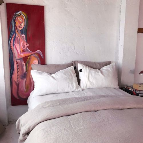 Parure de lit en lin - MAUVE COMPLETE - dELENZO LINEN FROM EUROPE S.L