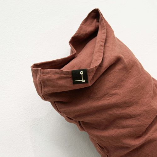 Taie d'oreiller en lin - TERRACOTTA - dELENZO LINEN FROM EUROPE S.L