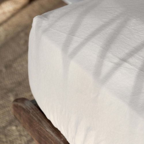 Drap en lin - WHITE FITTED - dELENZO LINEN FROM EUROPE S.L - lavable / respirant