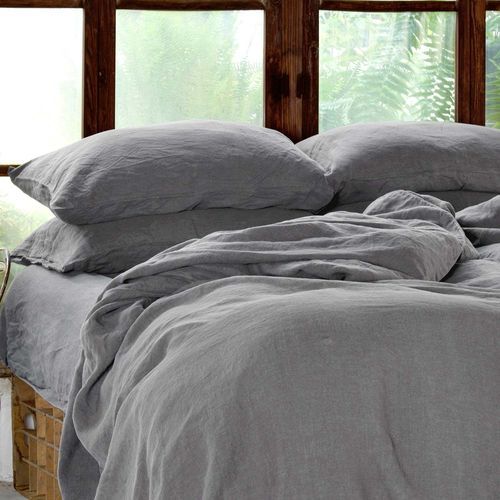 Drap en lin - GRAY FITTED - dELENZO LINEN FROM EUROPE S.L - lavable / respirant