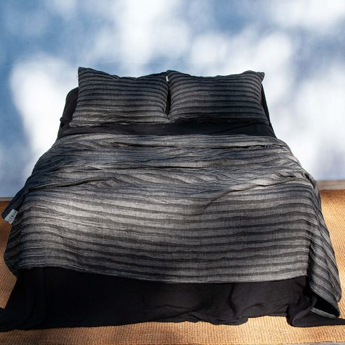 Couvre-lit en lin - GRAY - dELENZO LINEN FROM EUROPE S.L