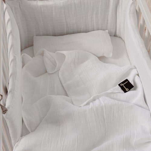 Drap en lin - AURORA MINI CRIB - dELENZO LINEN FROM EUROPE S.L - lavable / pour berceaux / pour bébé